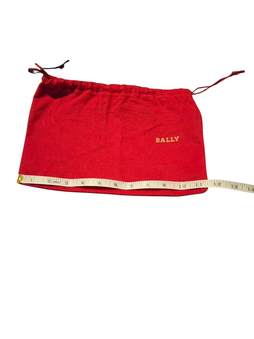 Bally Red  Drawstring Dust Bag - Picture 4 of 5